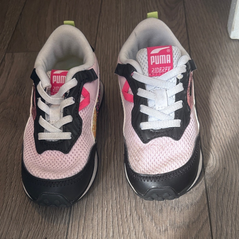 Puma Kids Sneakers - Pink, Black, and White